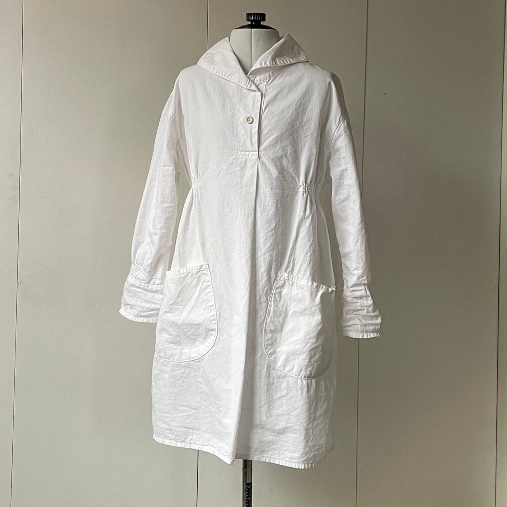 orSlow Oversize Shawl Collar Shirt Dress